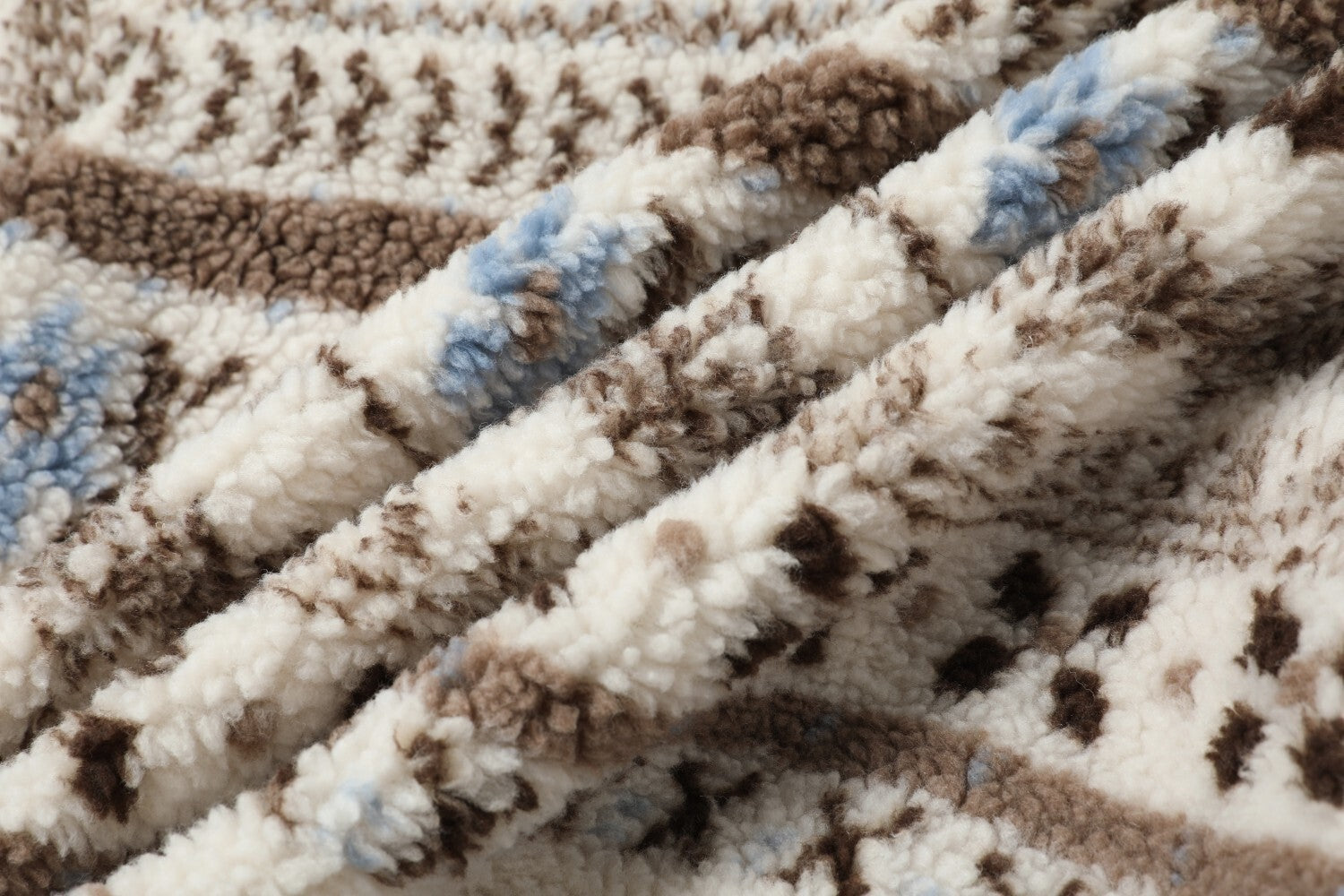 Nordic Fair Isle Faux Fur Hood Fleece Jacket | SEAKOFF
