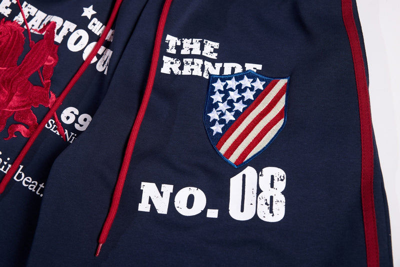 Retro College Badge Wide-Leg Sweatpants | Varsity Streetwear