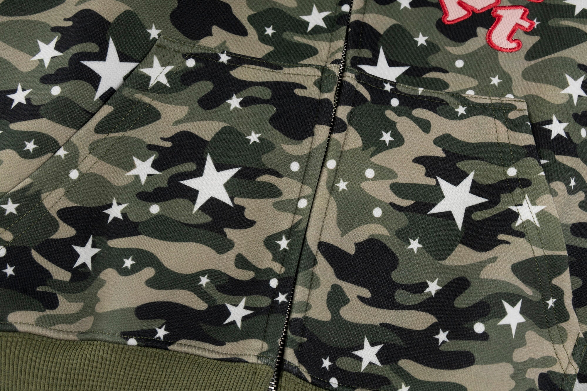 Omirad Camo Kitty Ear Zip Hoodie | Star Print Streetwear