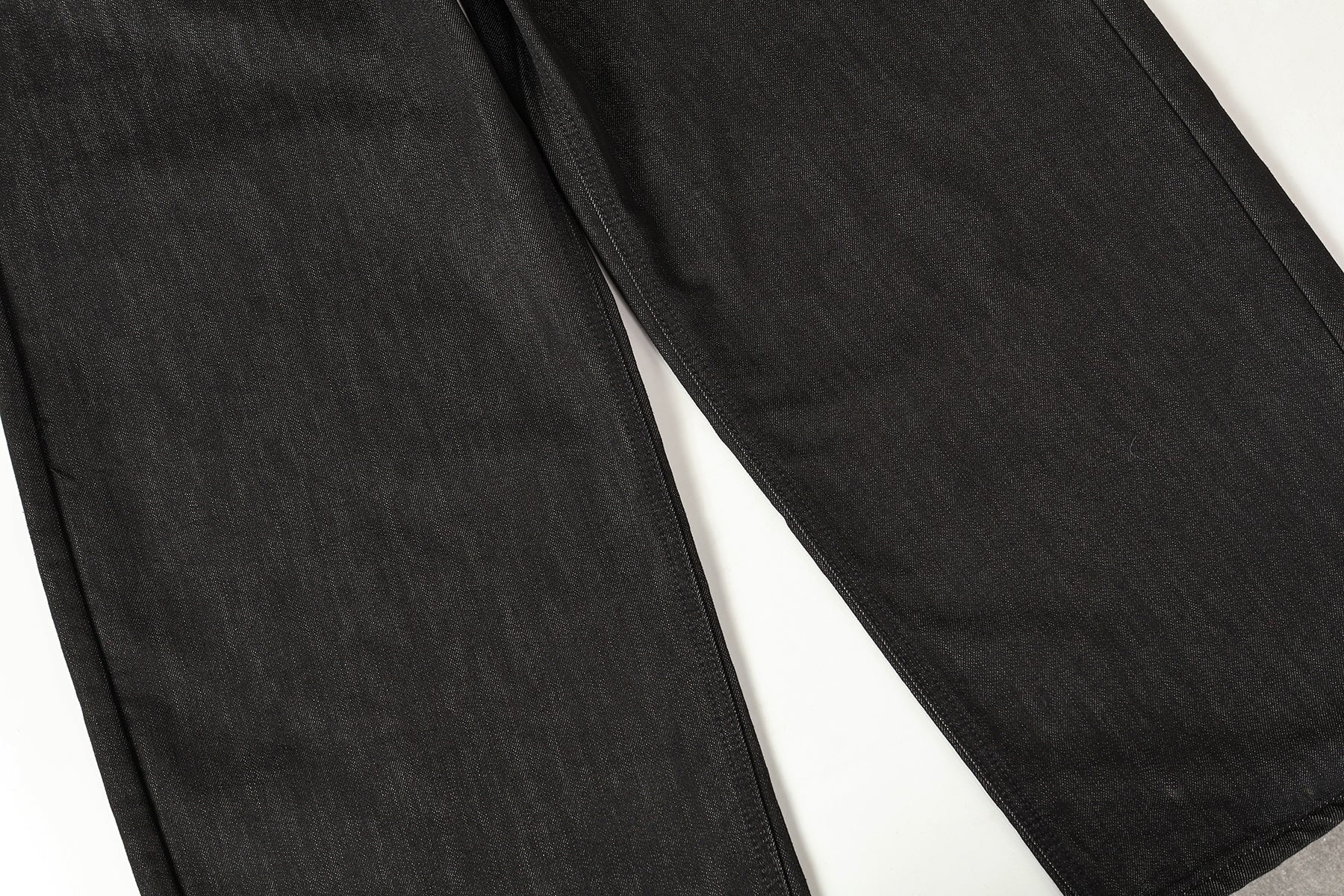 Omirad Cross Pocket Wide-Leg Jeans | Black Denim