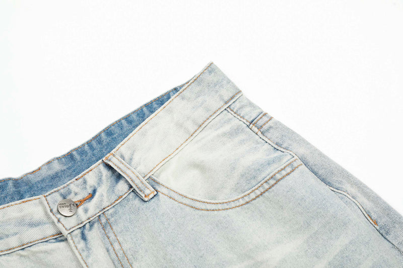 Light Washed Wide-Leg Jeans | Oversized Baggy Denim