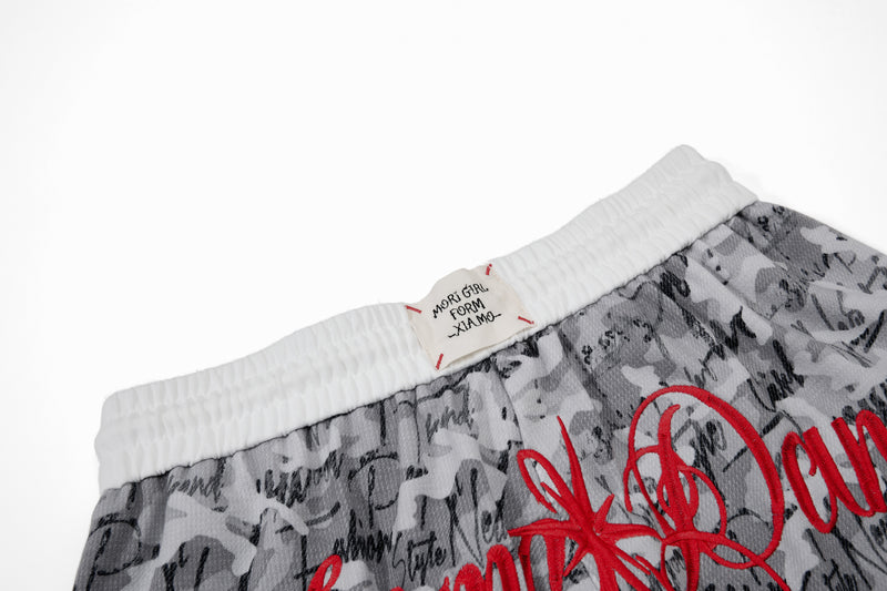 Omirad Camo Script Wide-Leg Streetwear Pants