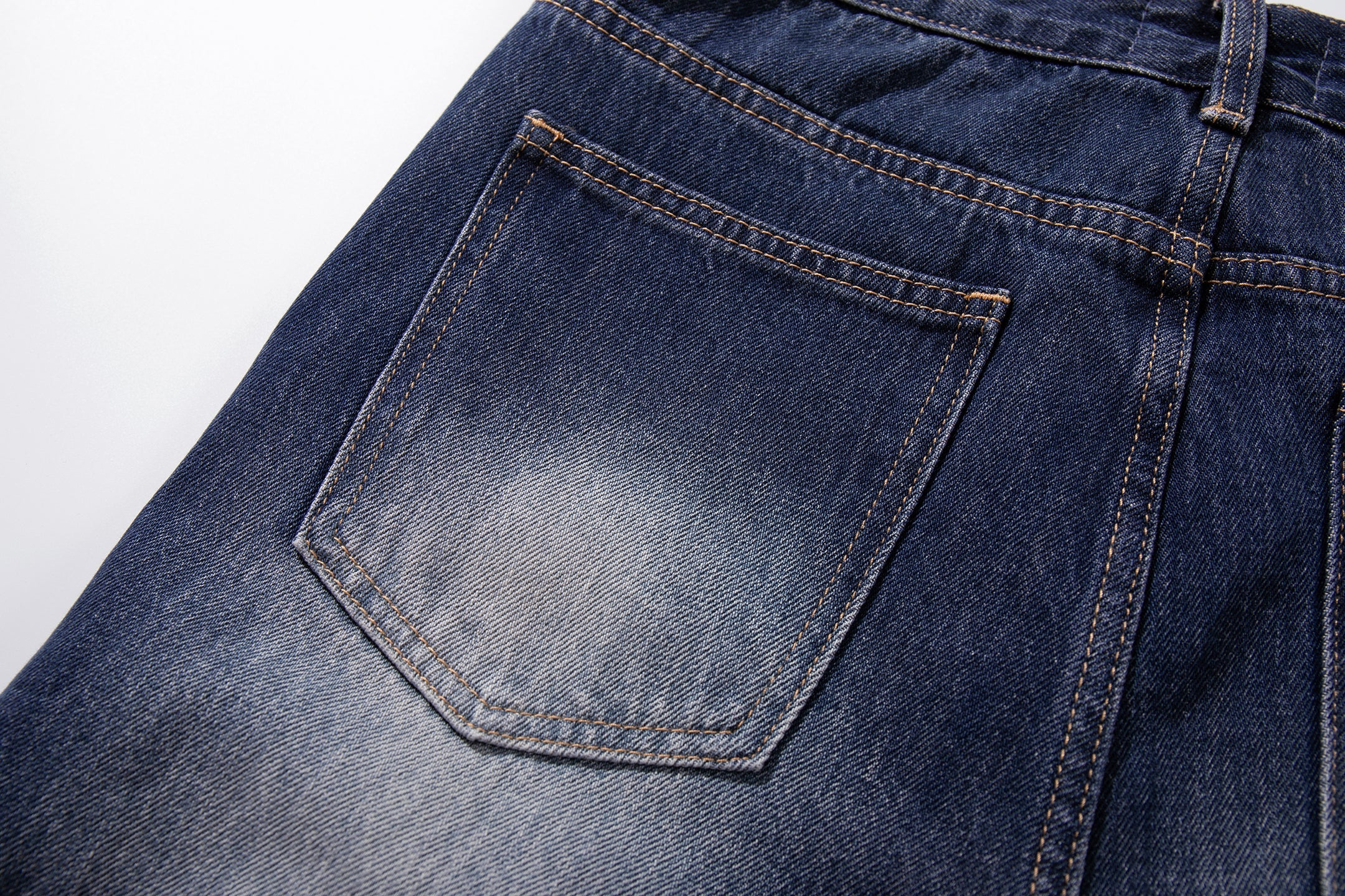 Gradient Fade Split-Hem Wide-Leg Jeans | 100% Cotton Denim