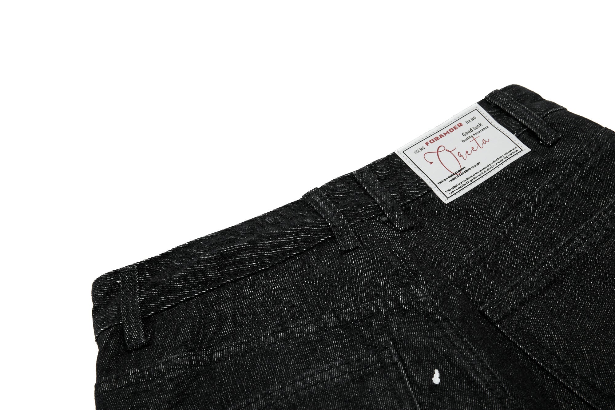 Omirad Stripe Panel Paint-Splatter Wide-Leg Jeans