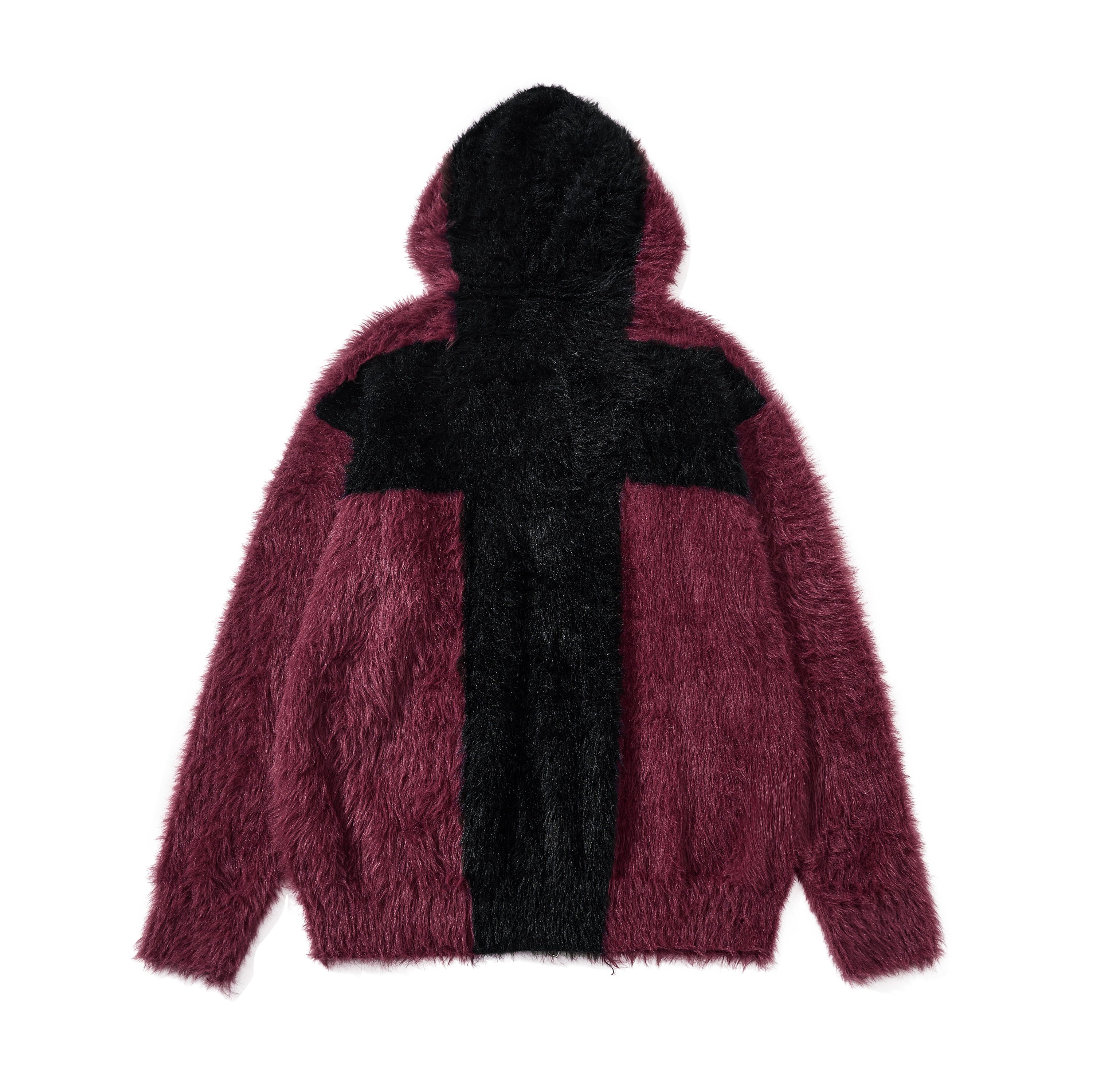 Omirad Cross Fleece Zip Hoodie | Gothic Streetwear Jacket