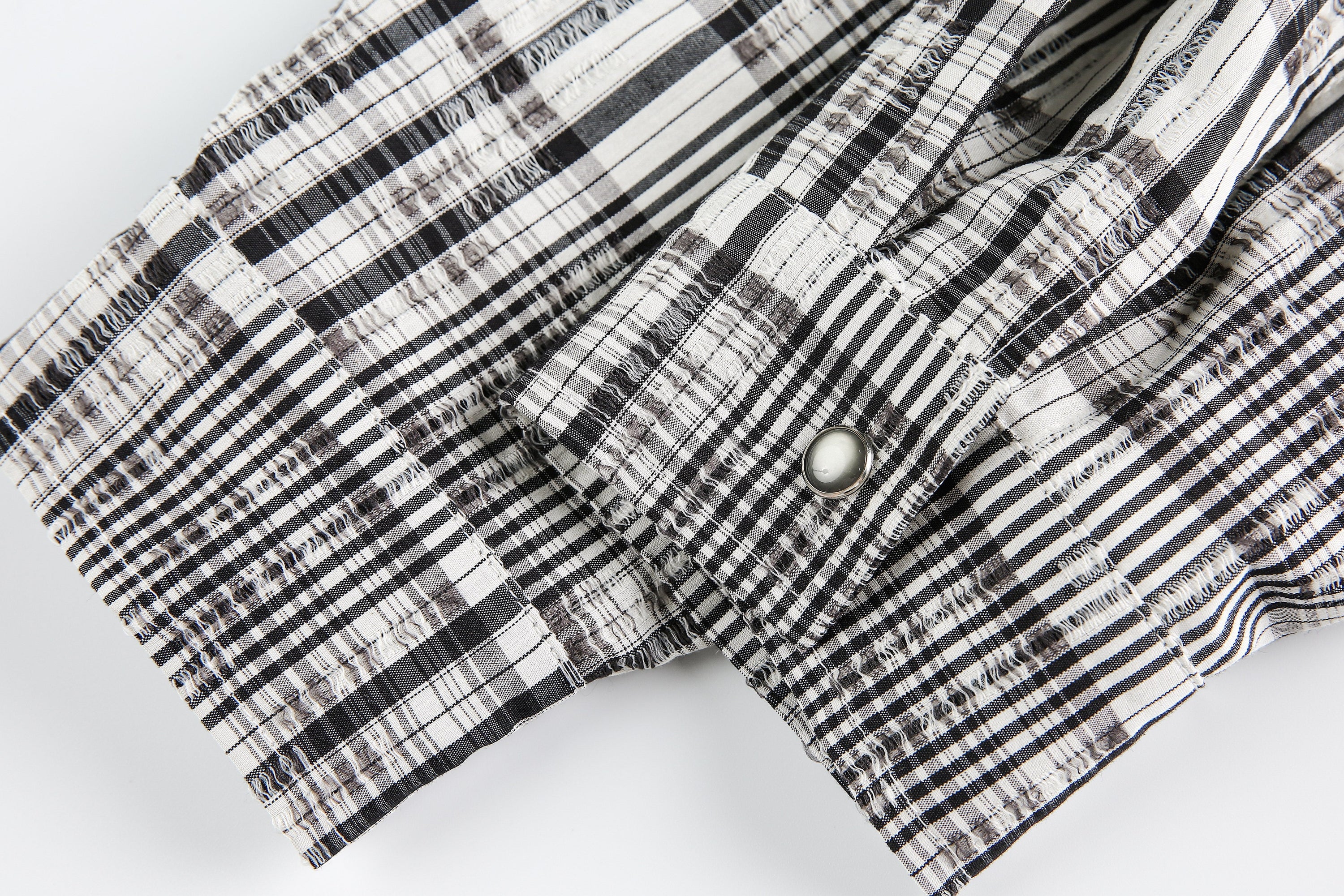 Plaid Layered Bear Graphic Ribbed Knit Sweater | Streetwear