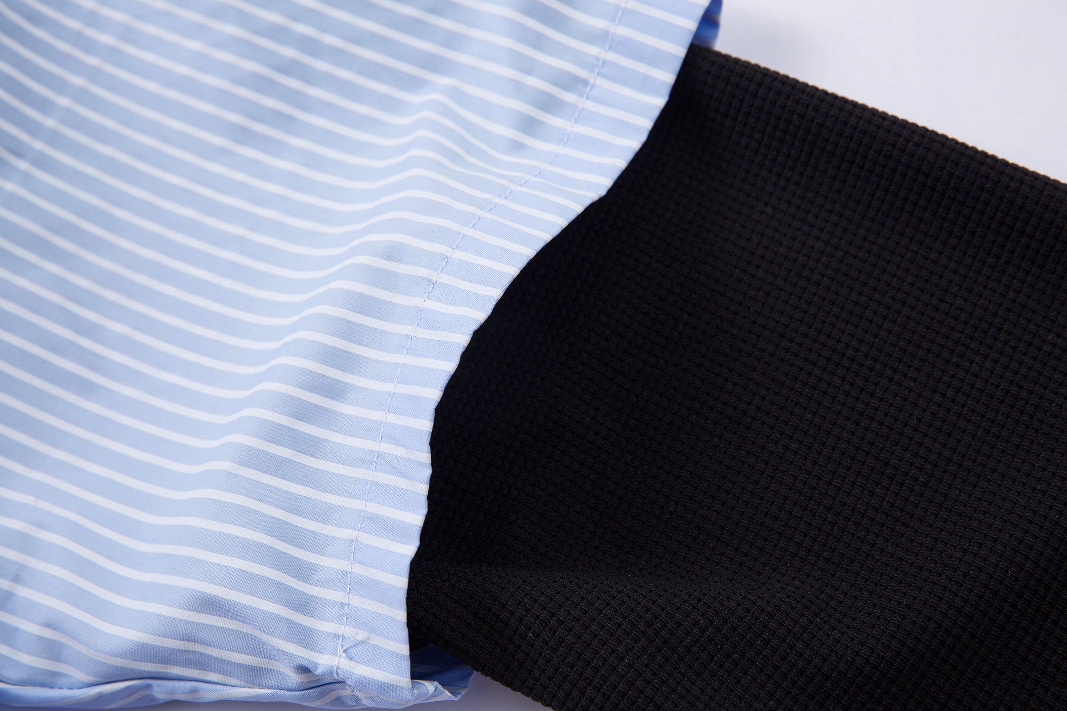 Punk Zine Graphic Layered Pinstripe Shirt | Streetwear