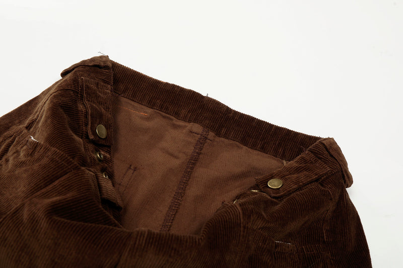 Omirad Wide-Leg Corduroy Trousers | Pleated Relaxed Fit