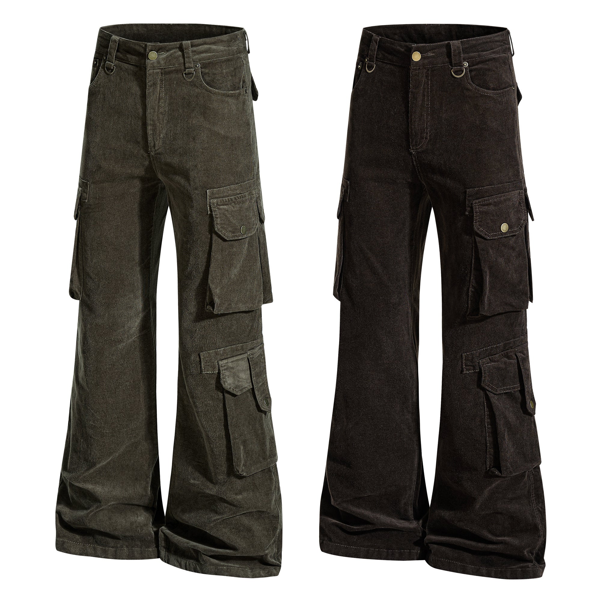 Washed Utility Flared Cargo Pants | Street-Ready Style