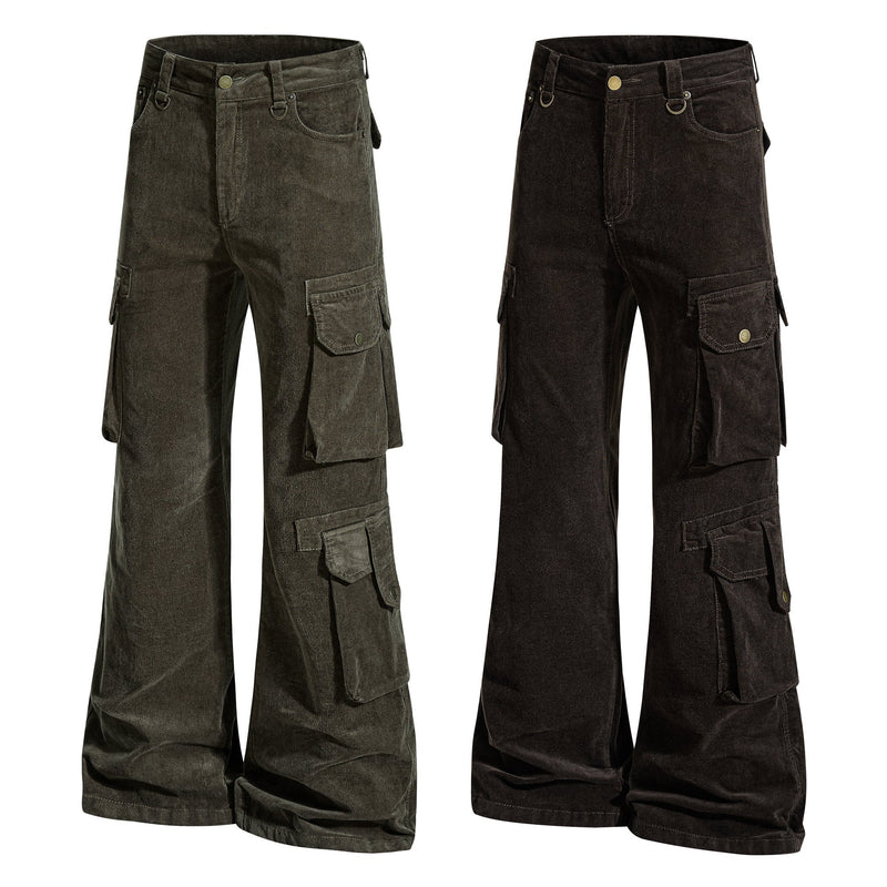 Washed Utility Flared Cargo Pants | Street-Ready Style
