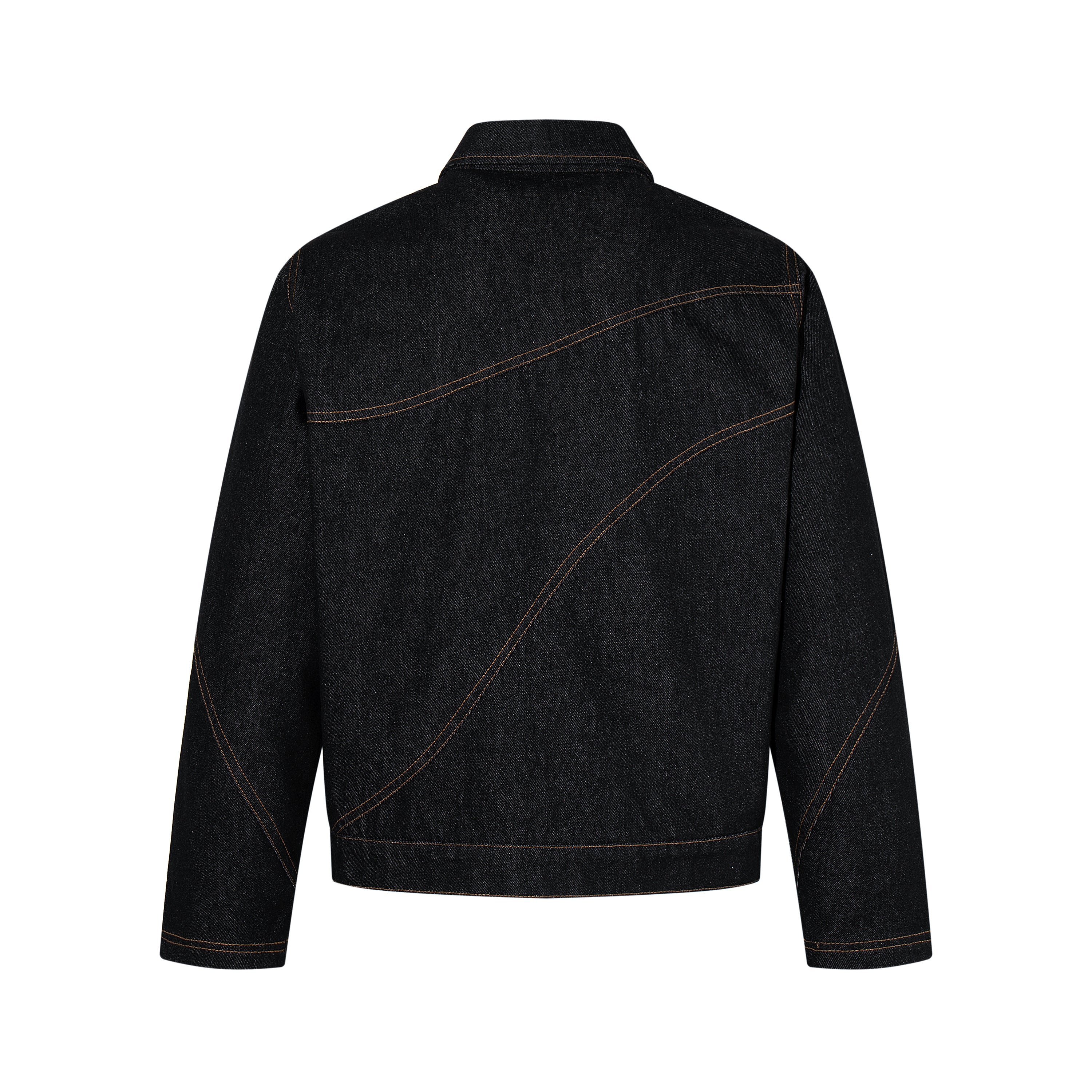 Omirad Curved Seam Denim Jacket | Dark Indigo Cotton