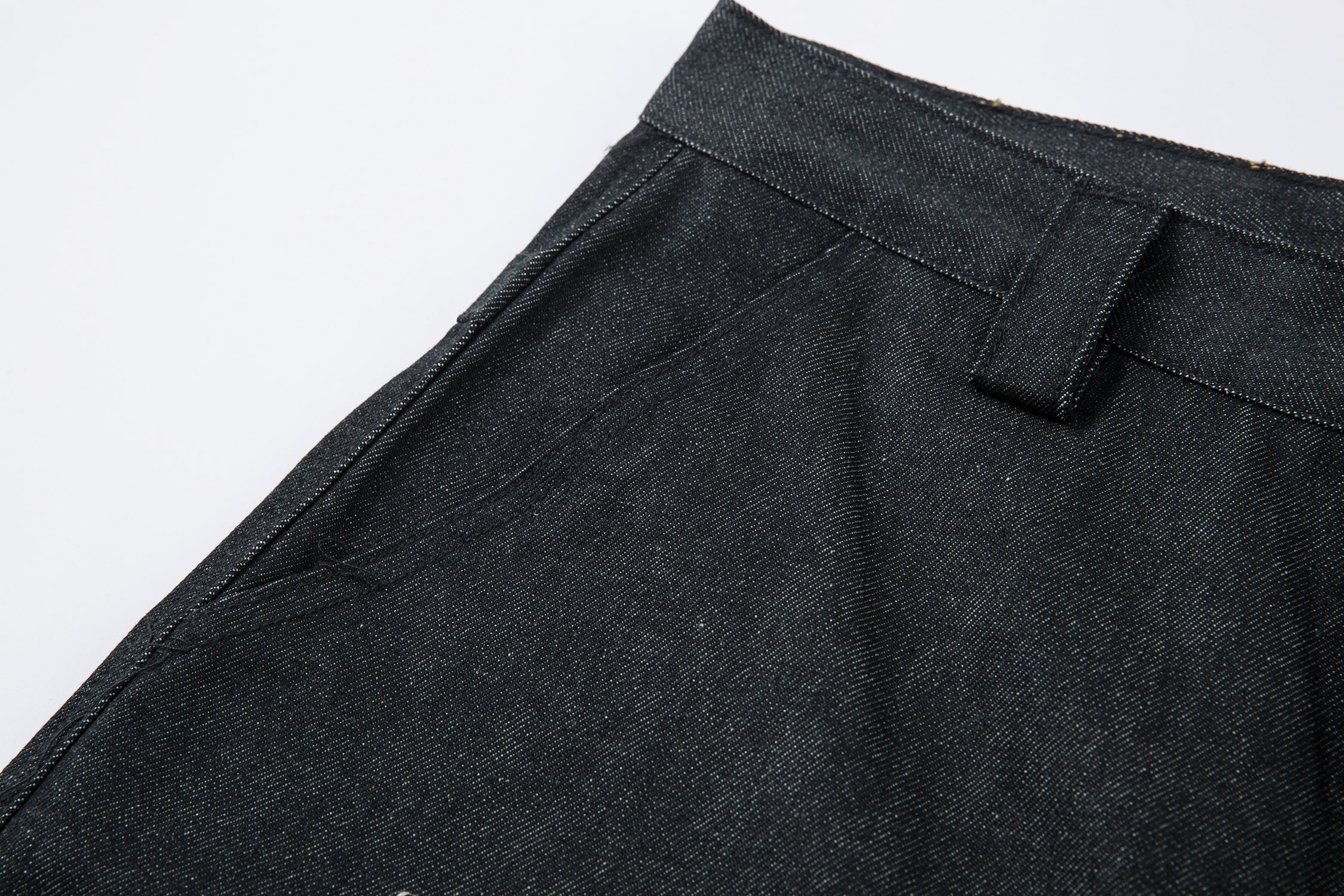 Structured Pleat Wide-Leg Dark Denim Pants | Omirad