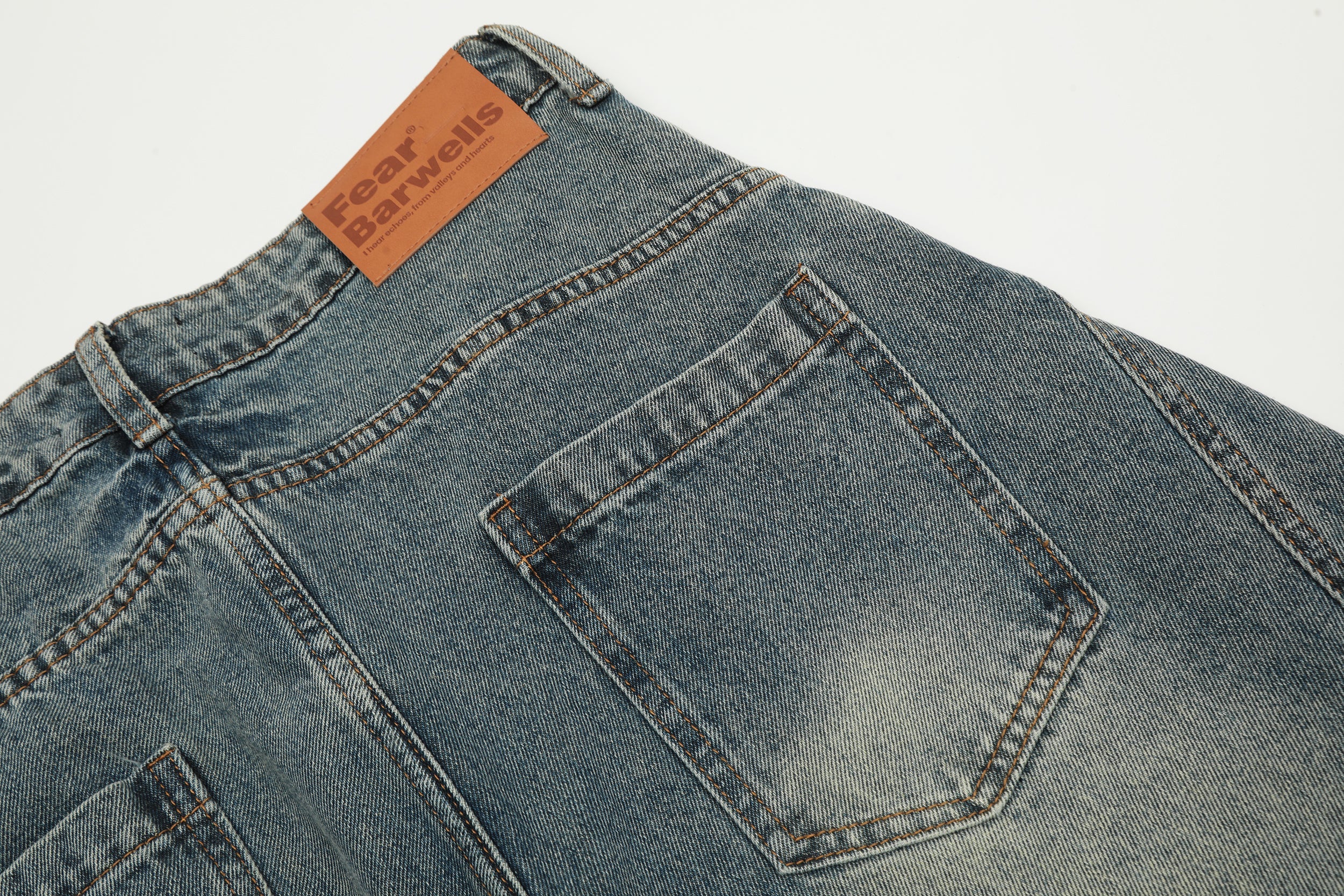 Omirad Curved-Panel Balloon Denim Pants | Vintage Wash