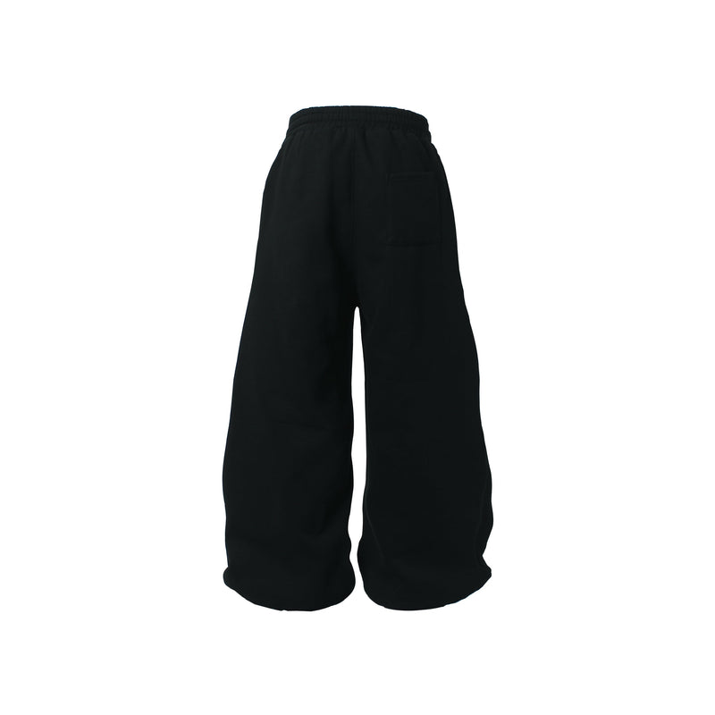 Fleece-Lined Glitter Star Wide-Leg Sweatpants | Y2K Street Style