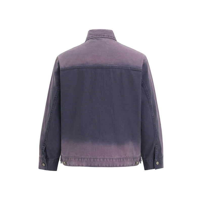 Omirad Vintage Washed Zip Jacket | Embroidered Workwear