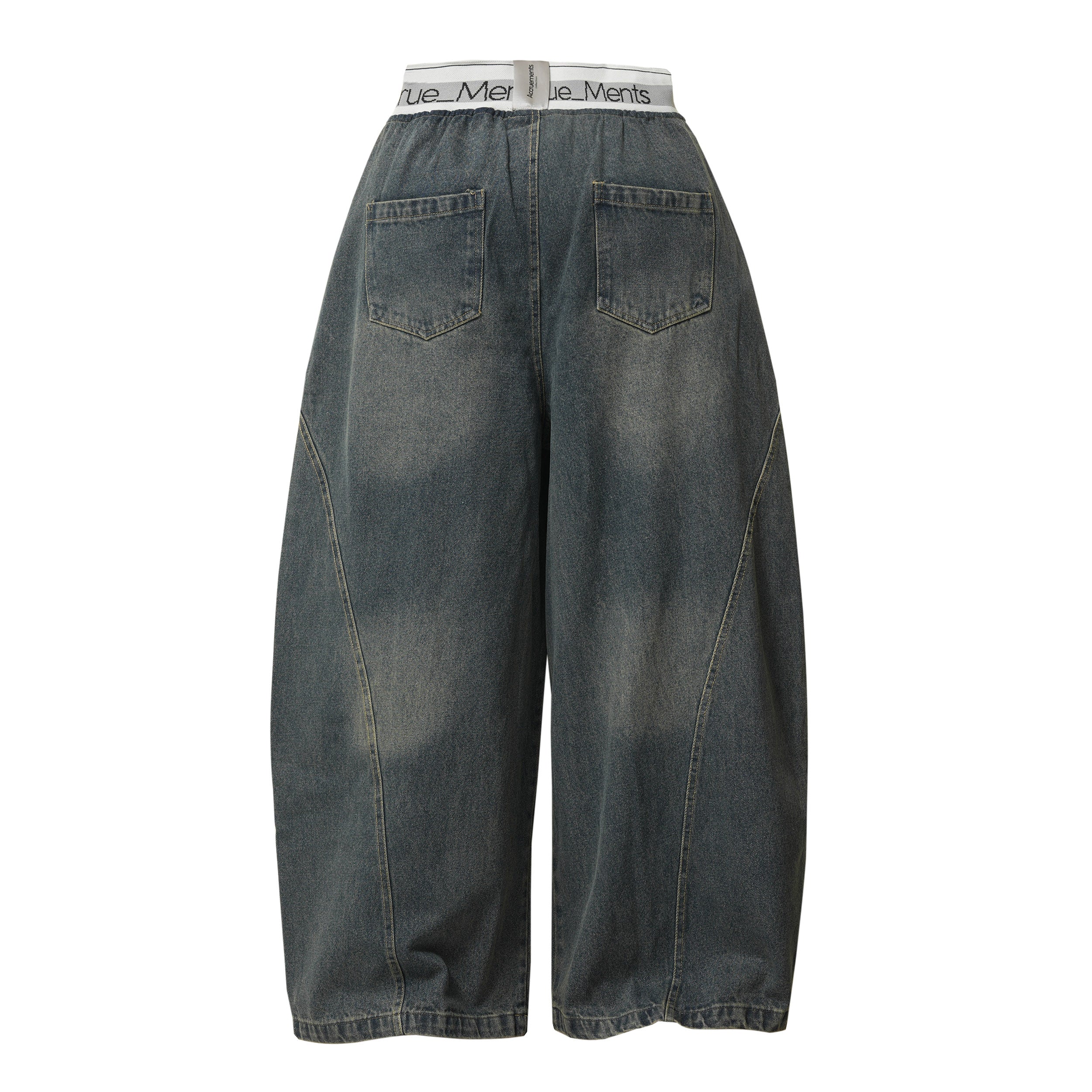 Omirad Wide-Leg Drawstring Denim Pants | Oversized Fit