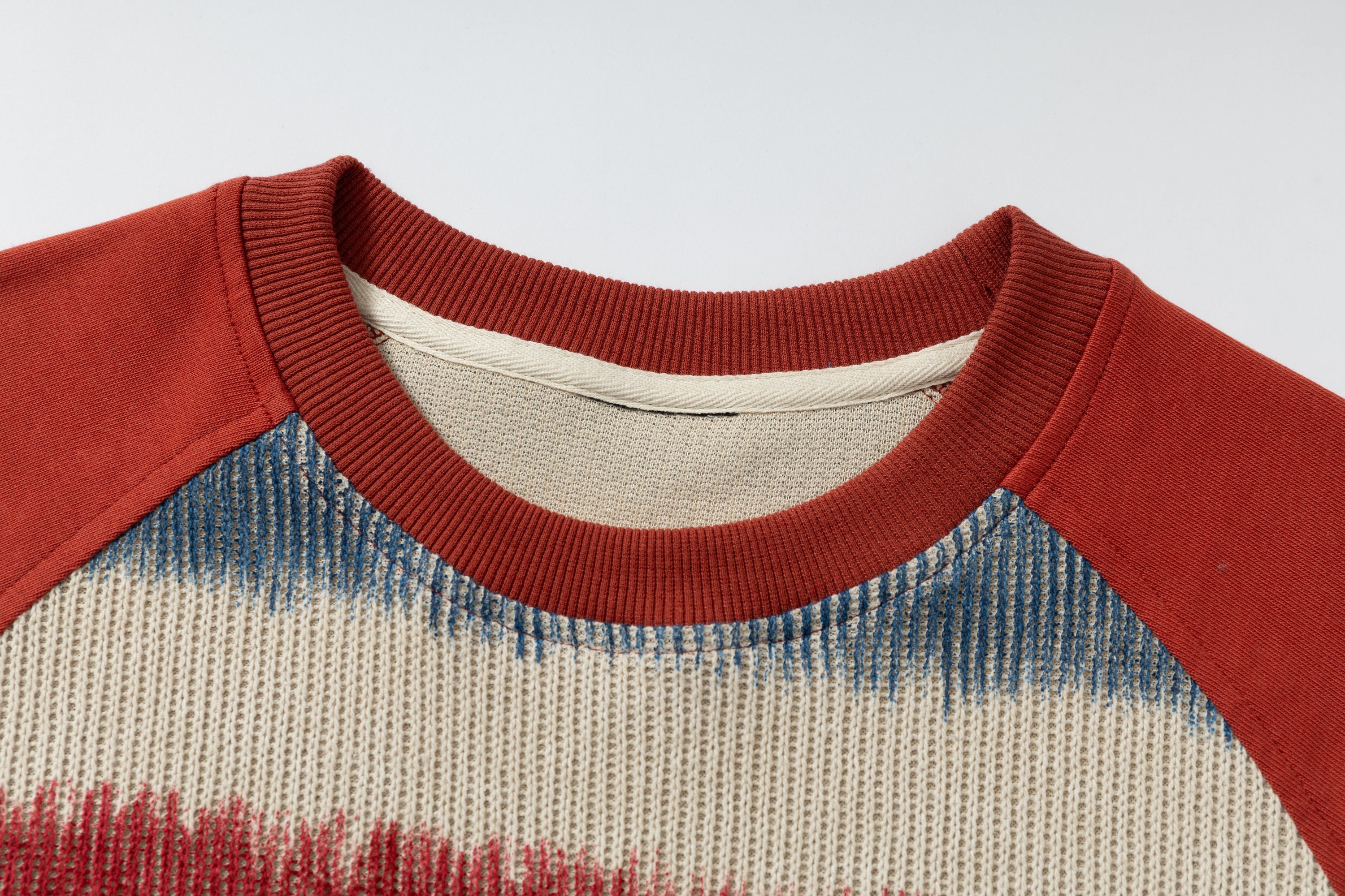 Gradient Stripe Raglan T-Shirt | Contrast Sleeve Crewneck Tee