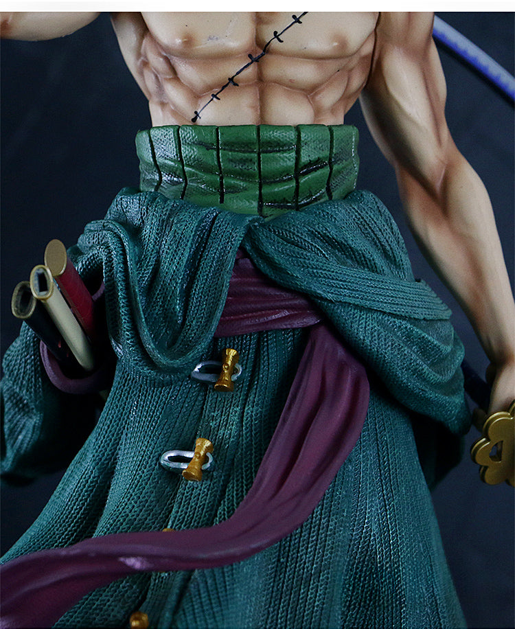 Zoro Action Figurine – 38cm with Interchangeable Head and Hands – One Piece Collectible