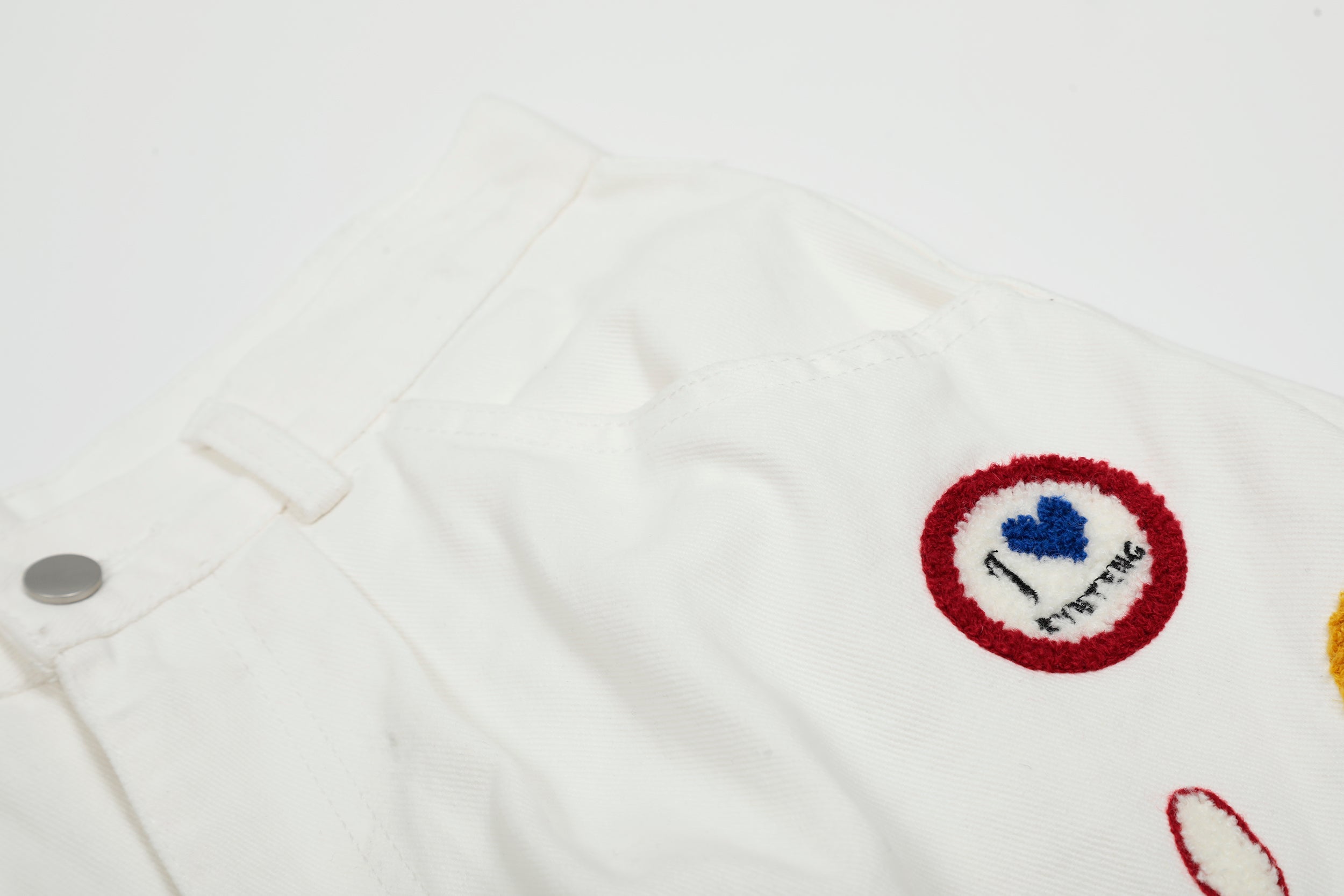 Patchwork Embroidered Cargo Shorts | Streetwear Wide-Leg