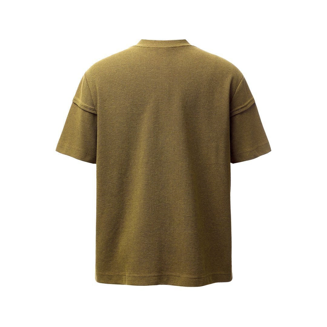 Omirad Script Logo Waffle Knit T-Shirt | Streetwear Tee