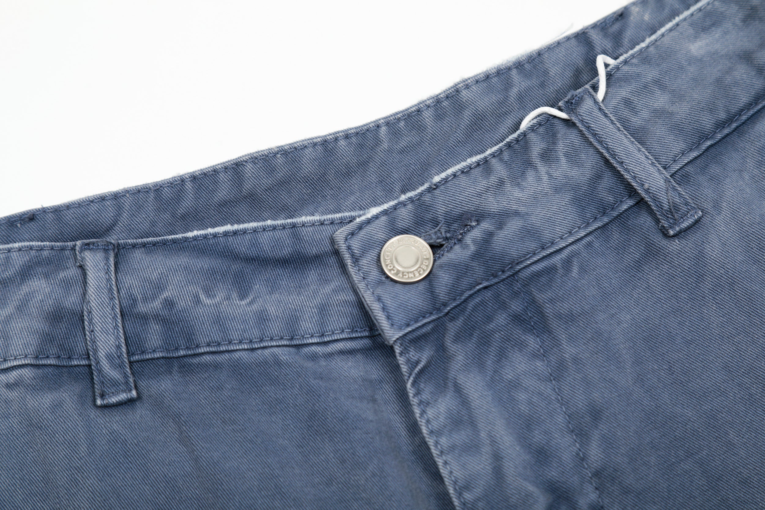 Washed Blue Wide-Leg Cargo Pants | Vintage Streetwear
