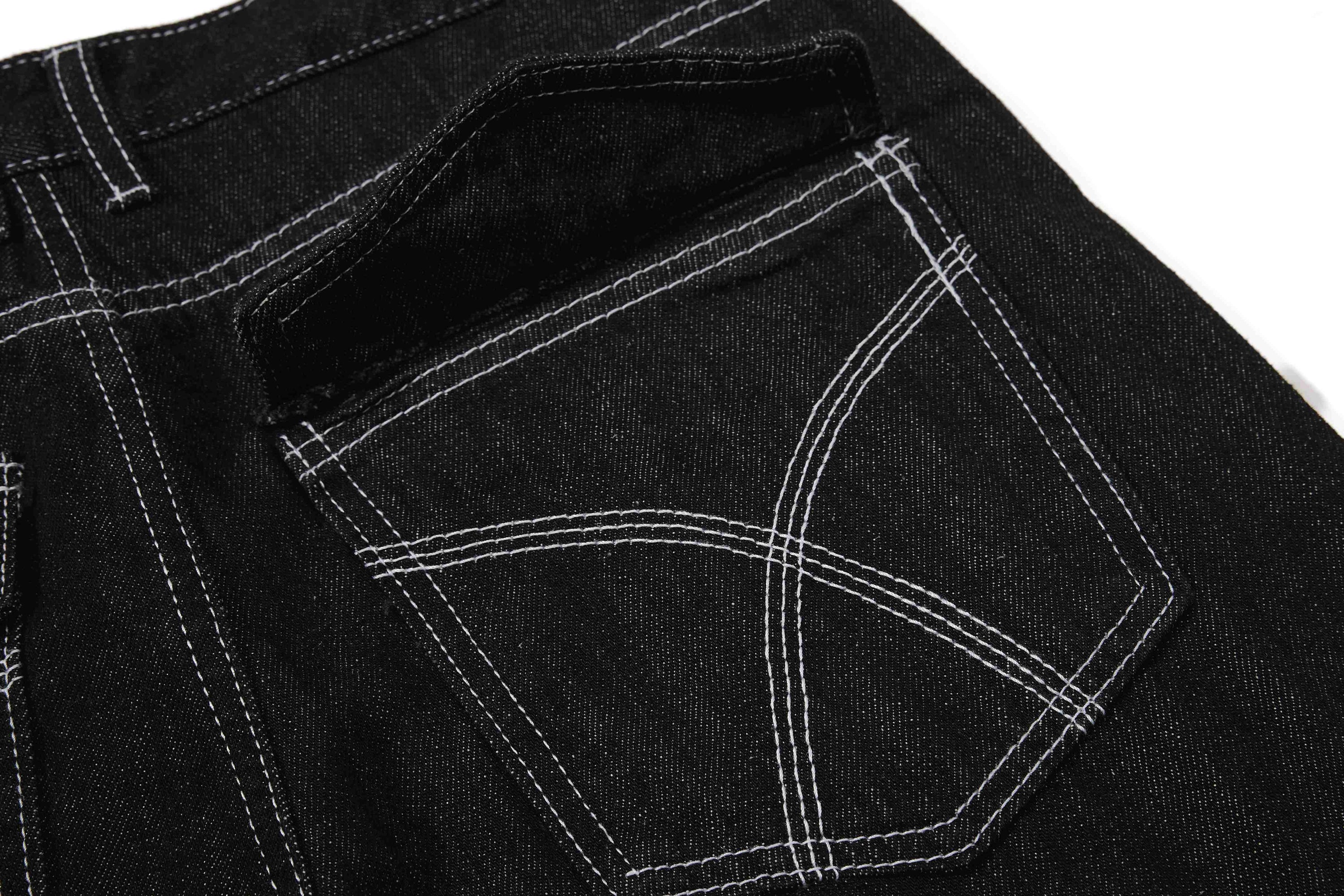 Studded Strap Wide-Leg Denim Pants | Punk Streetwear Jeans