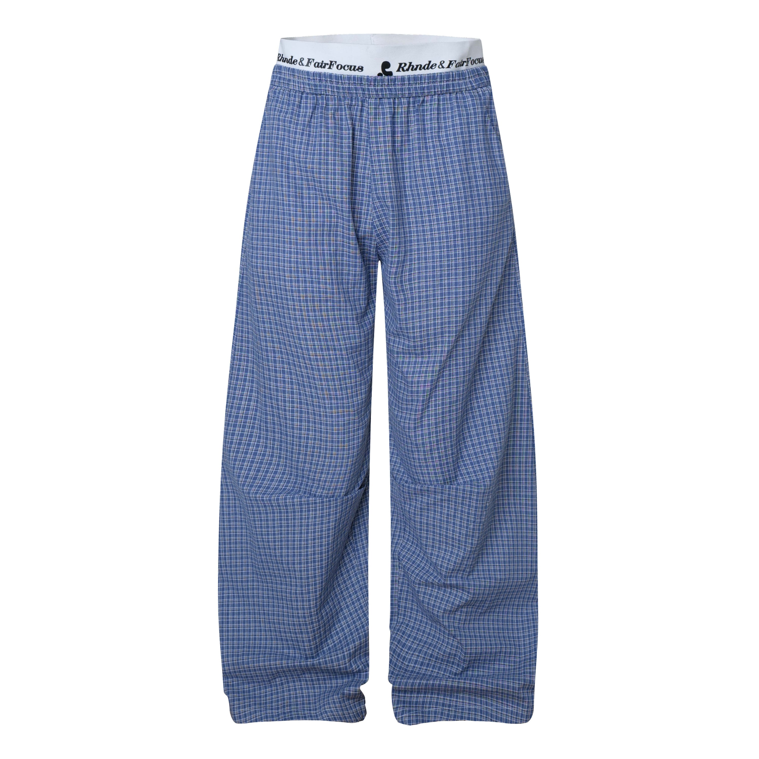Check Pattern Relaxed Wide-Leg Cotton Pants | SEAKOFF