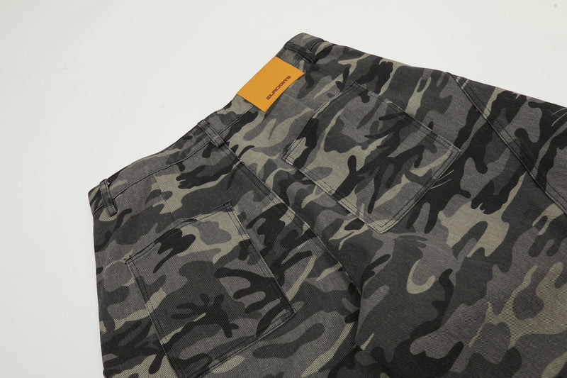 Camouflage Cargo Barrel Pants | Wide Leg Streetwear