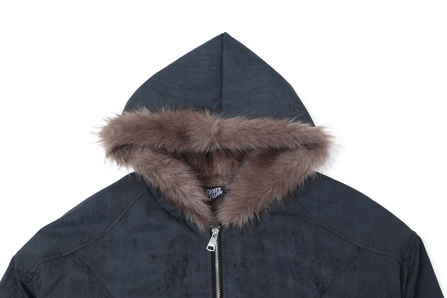 Omirad Frost-Fur Hooded Bomber Jacket | Cropped Streetwear