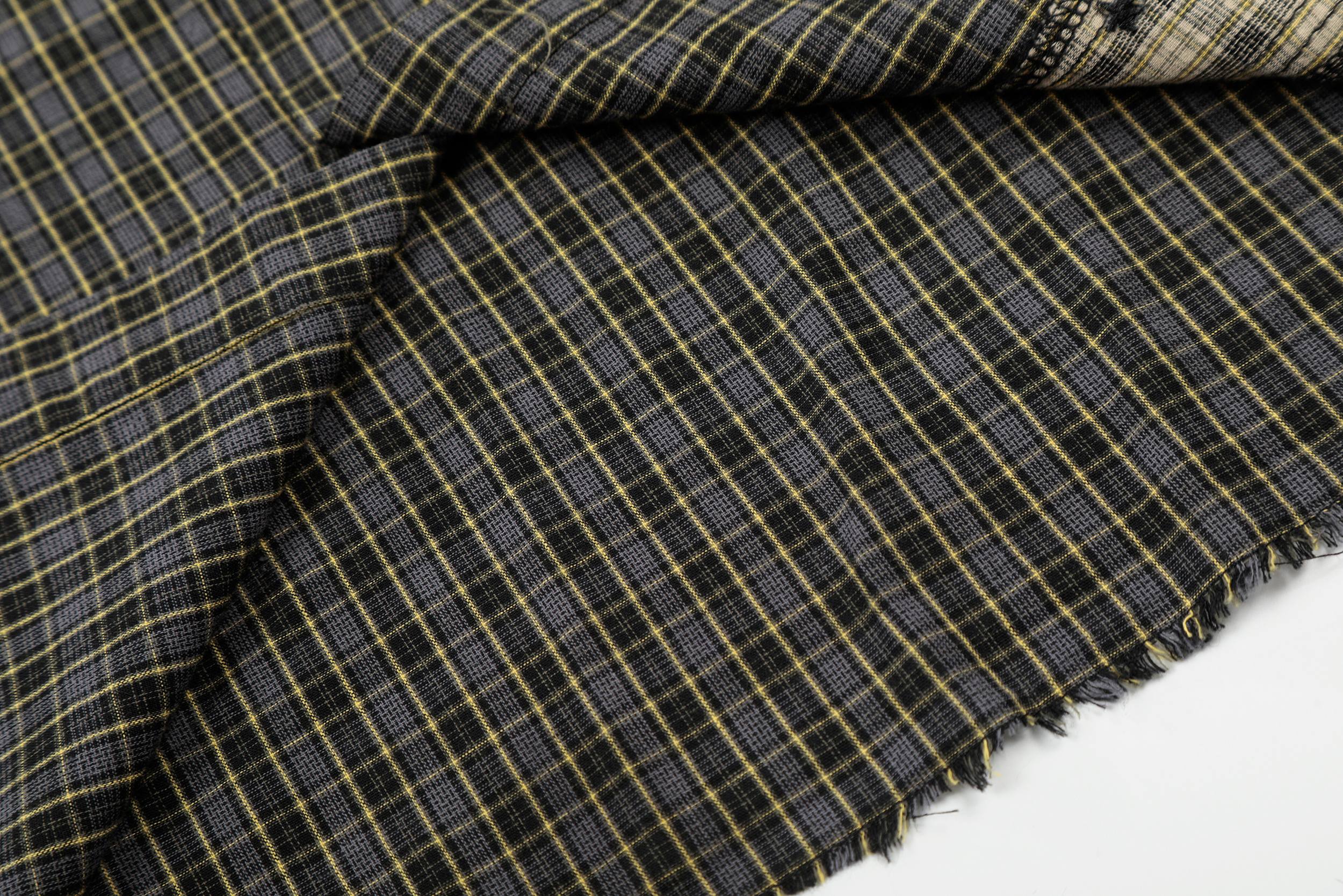 Omirad Gradient Check Distressed Plaid Shirt | Raw Edge