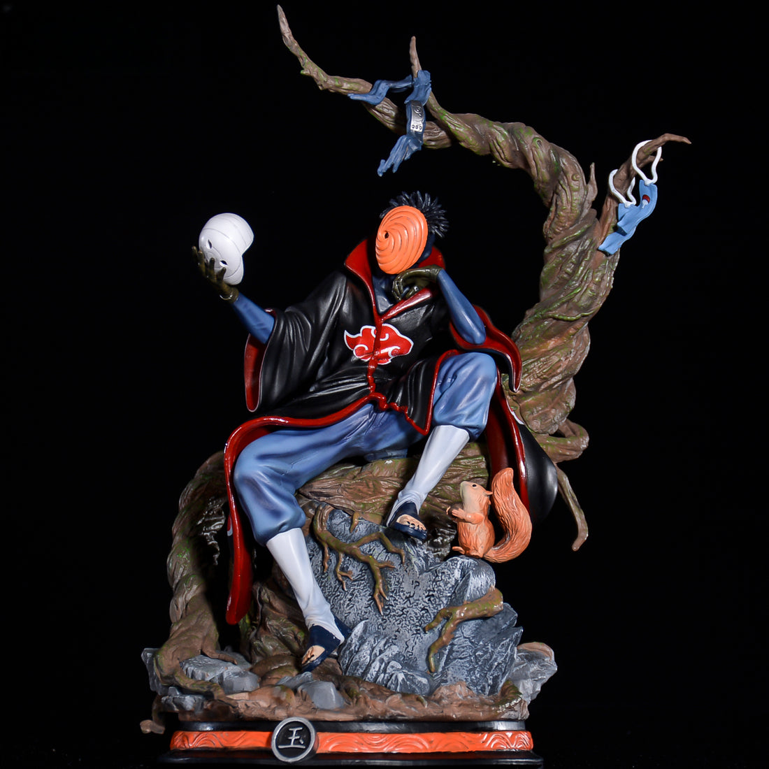 Tobi (Uchiha obito) Figura - 30cm | Akatsuki | Máscara removível | Naruto colecionável