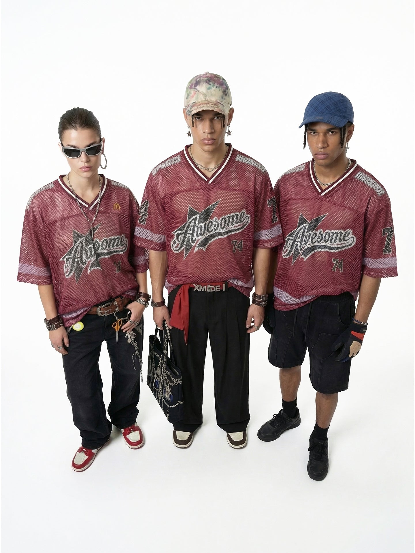 Awesome 74 Mesh Jersey T-Shirt | Retro Varsity Streetwear