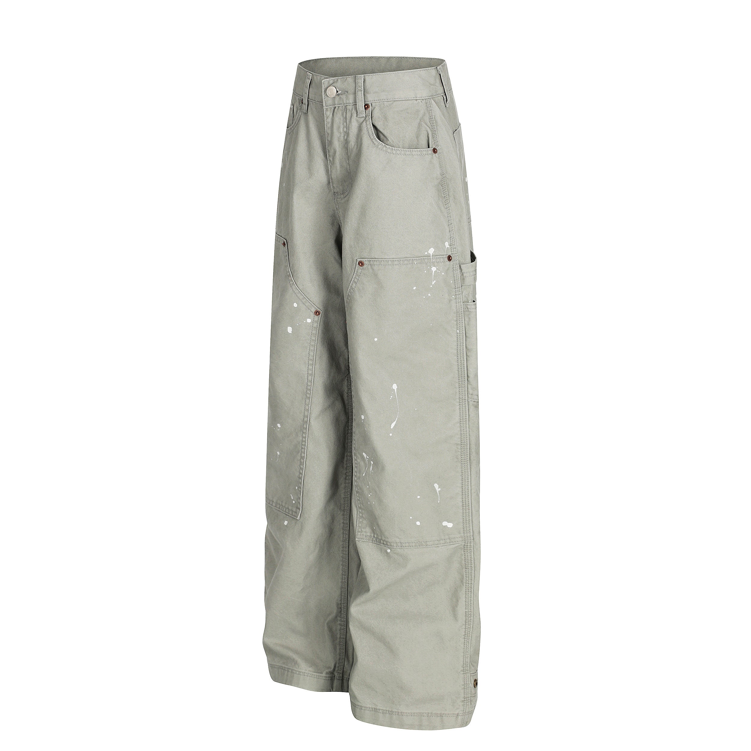 Paint-Splatter Carpenter Pants | Heavyweight Cotton Workwear