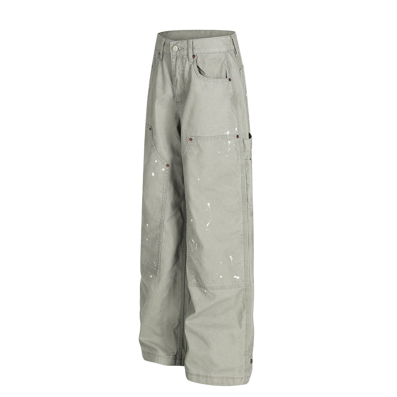 Paint-Splatter Carpenter Pants | Heavyweight Cotton Workwear