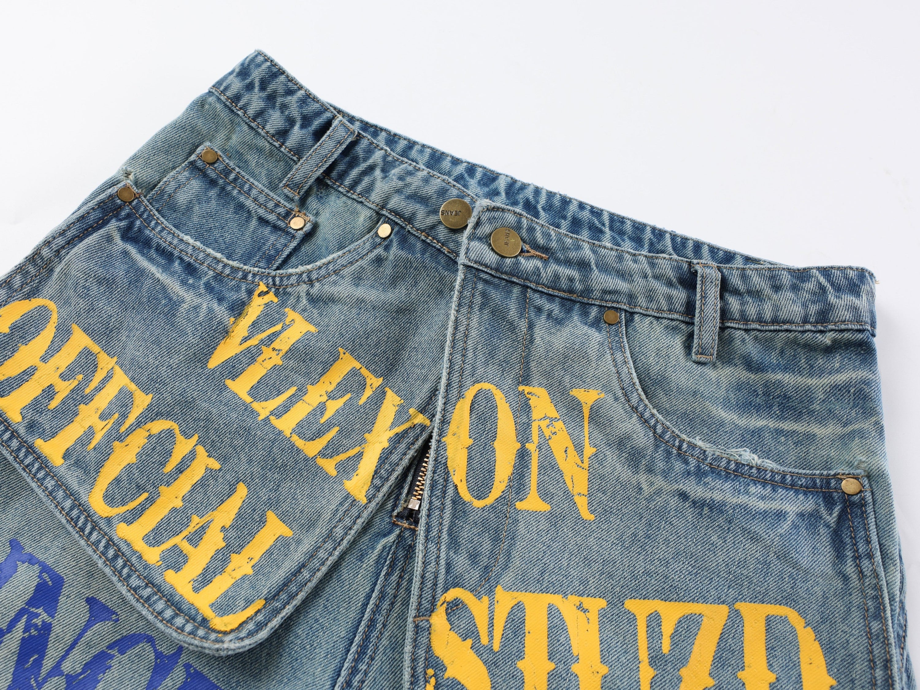 Omirad Graphic Wide-Leg Denim Pants | Bold Streetwear Jeans