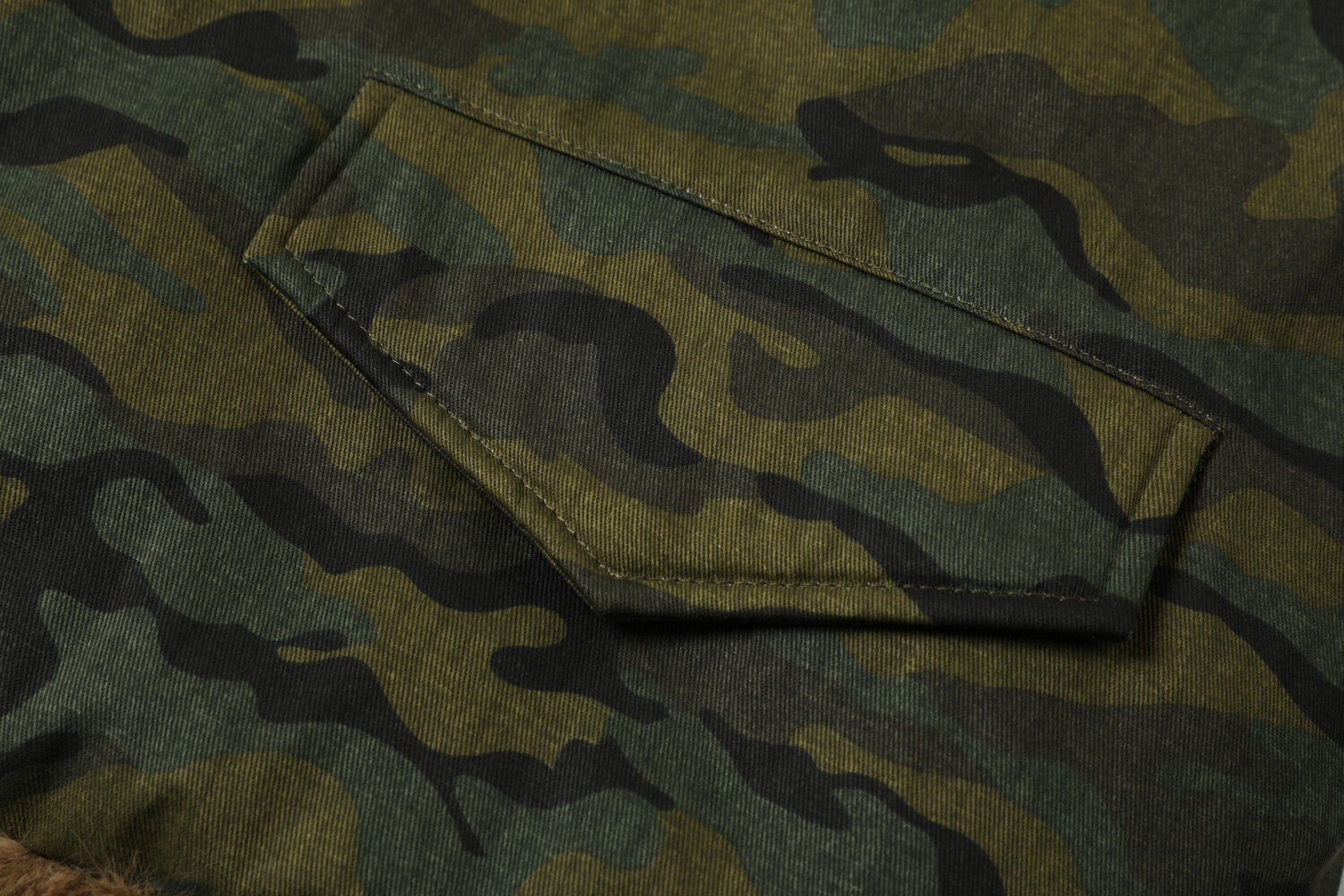 Omirad Camo Fur-Lined Jacket | Military Streetwear