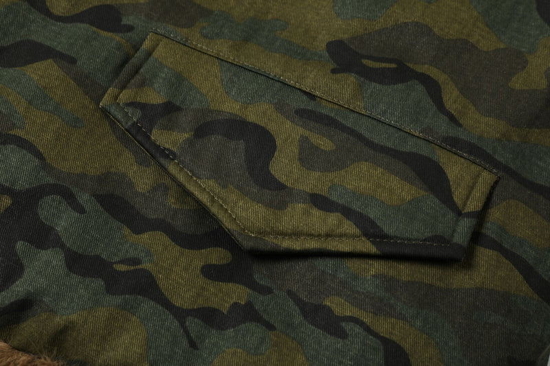 Omirad Camo Fur-Lined Jacket | Military Streetwear