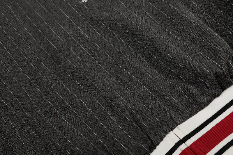 Pinstripe Track Zip Jacket | Retro Athletic Streetwear
