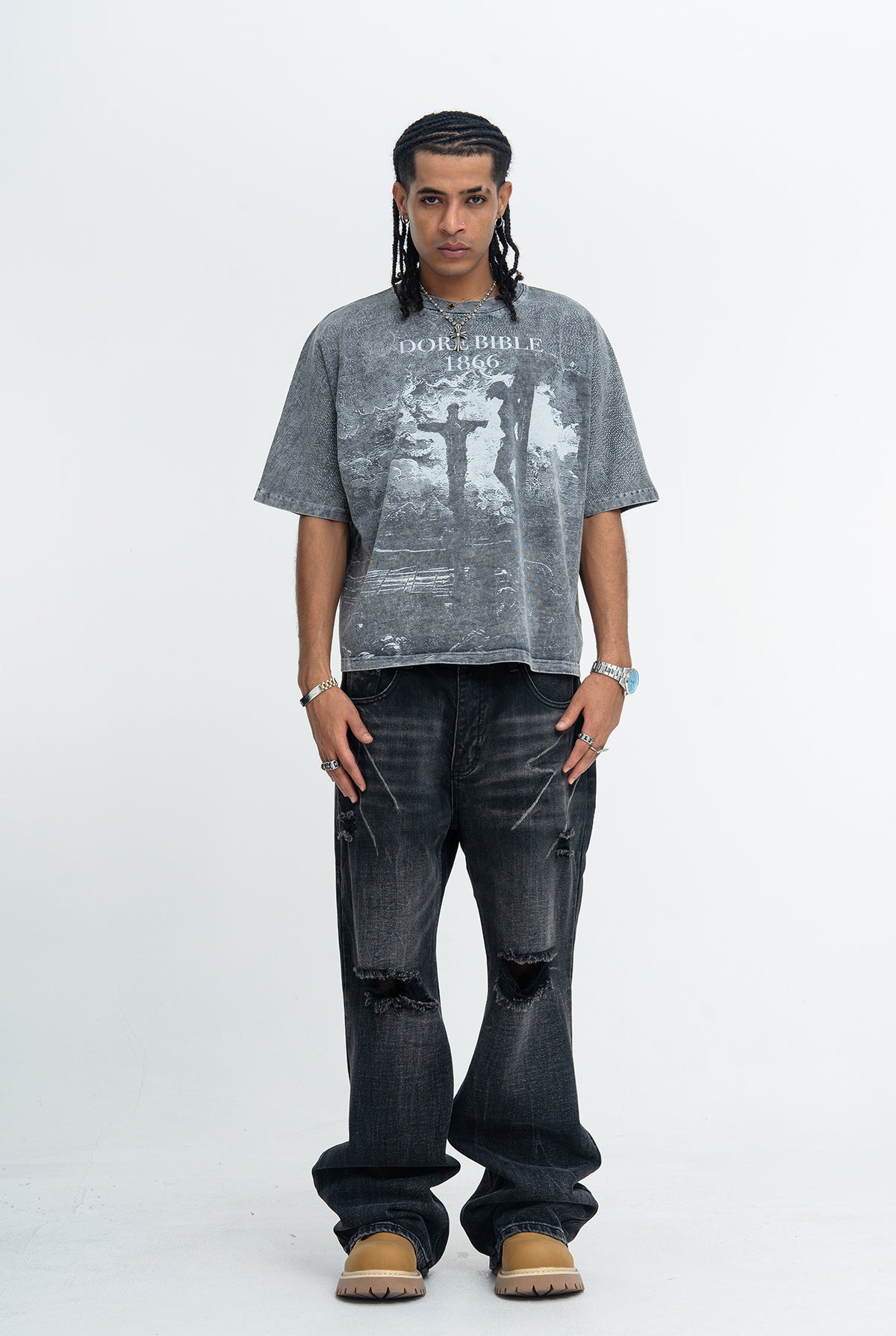 Doré Bible 1866 Crucifixion Graphic Tee | Vintage Washed