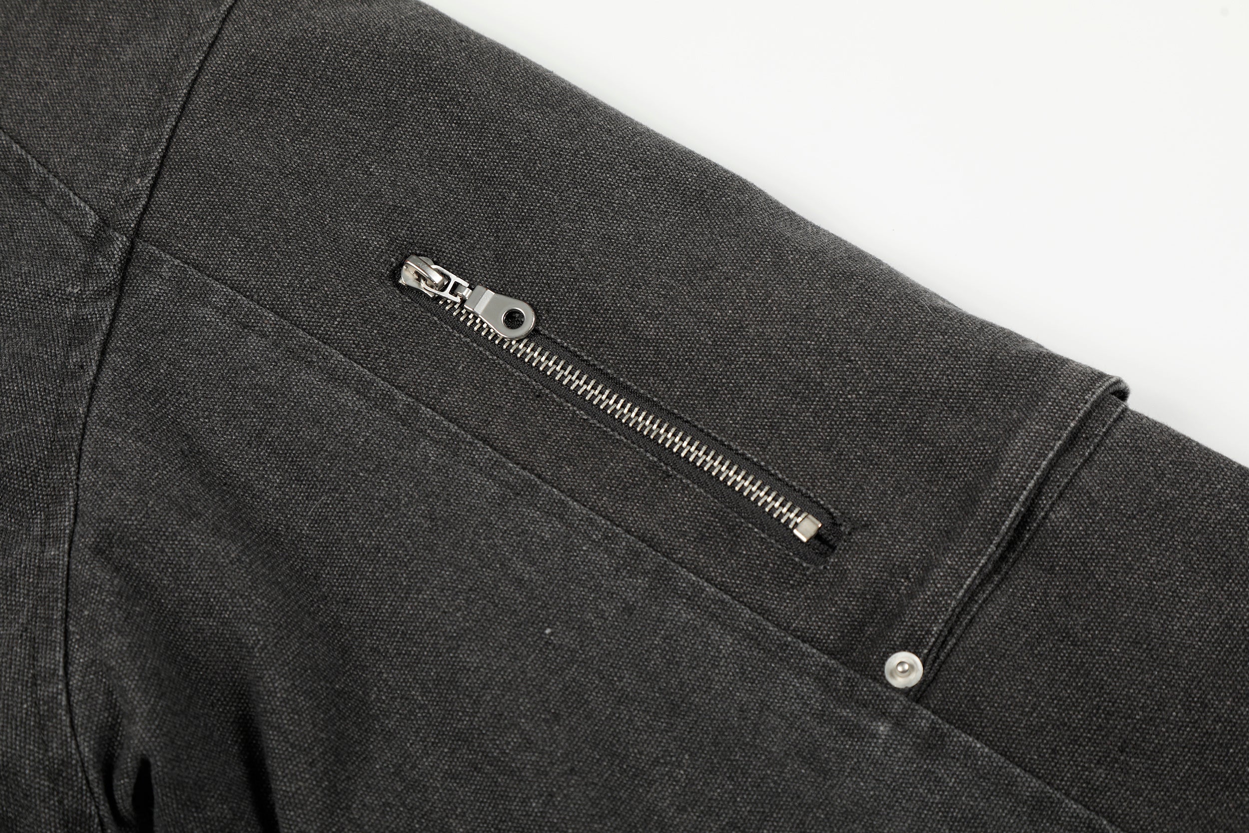 Fleece-Lined Utility Bomber Jacket | Faux-Fur Collar