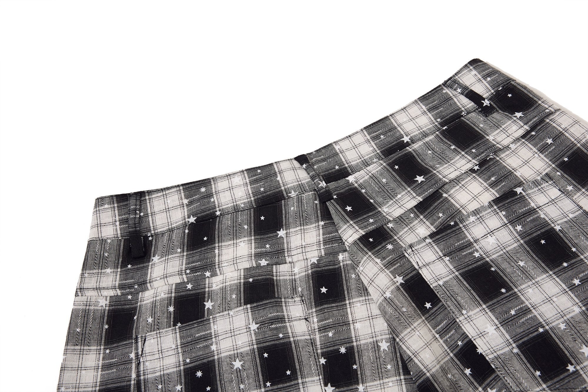 Omirad Plaid Star Cargo Shorts | Y2K Baggy Streetwear