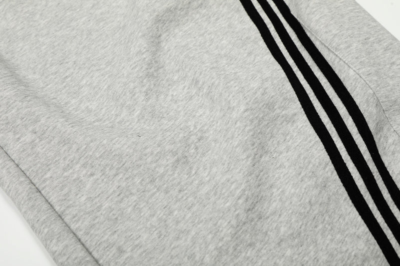 Curved Stripe Wide-Leg Sweatpants | Streetwear Track Pants