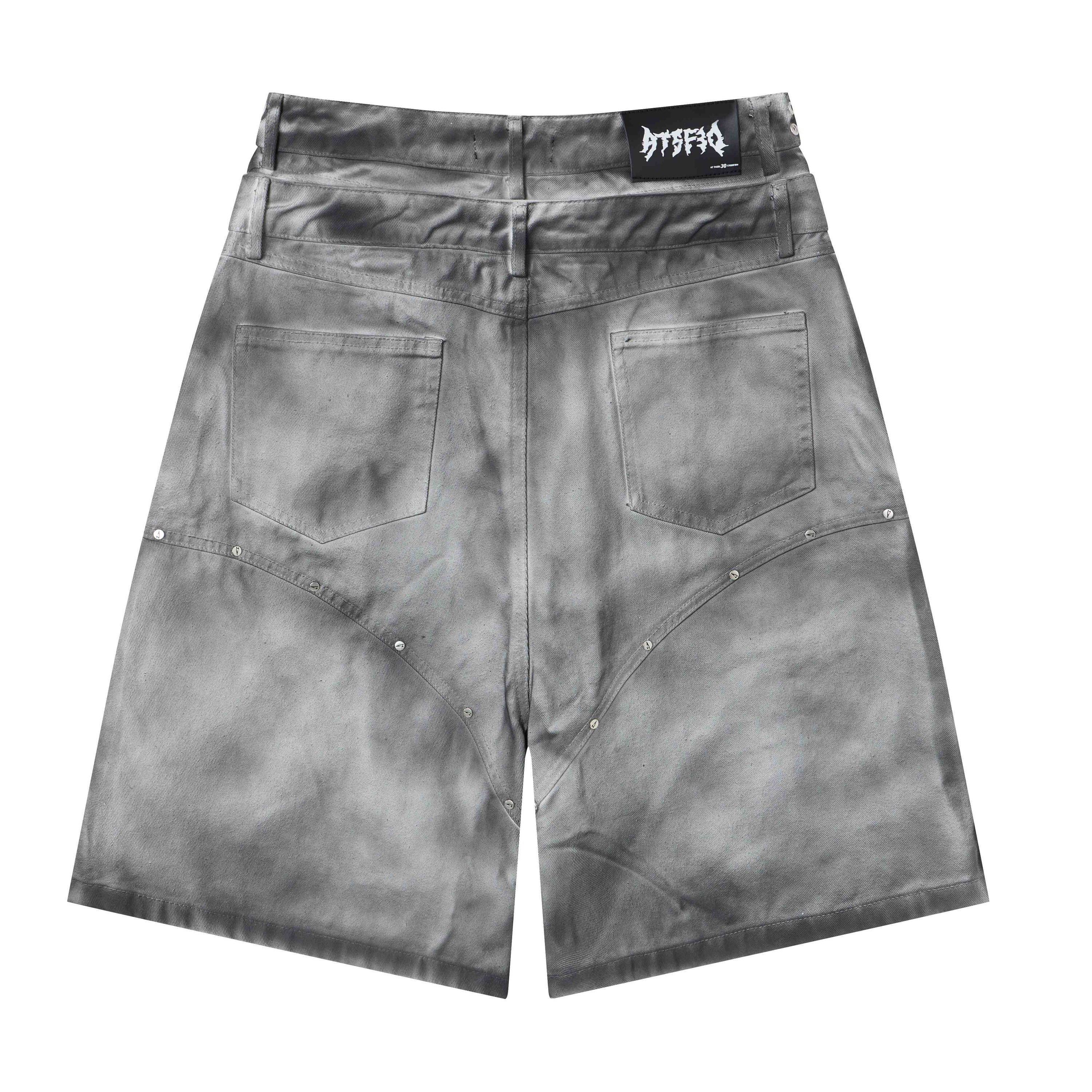 Omirad Tribal Spike Jorts | Punk Streetwear Denim Shorts