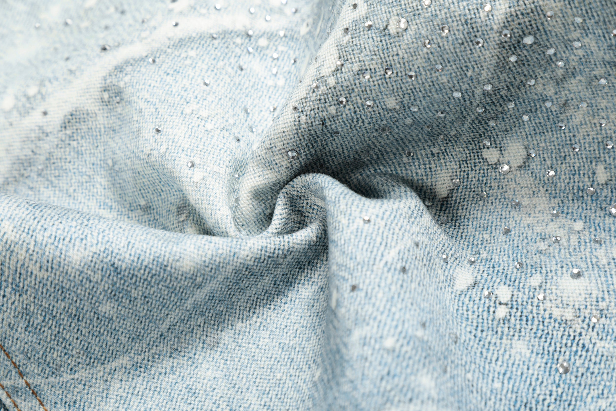 Omirad Ice Web Wide-Leg Jeans | Frosted Spiderweb Denim