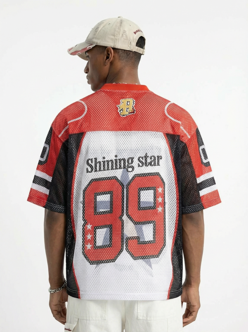 Shining Star 89 Mesh Football Jersey T-Shirt | Streetwear
