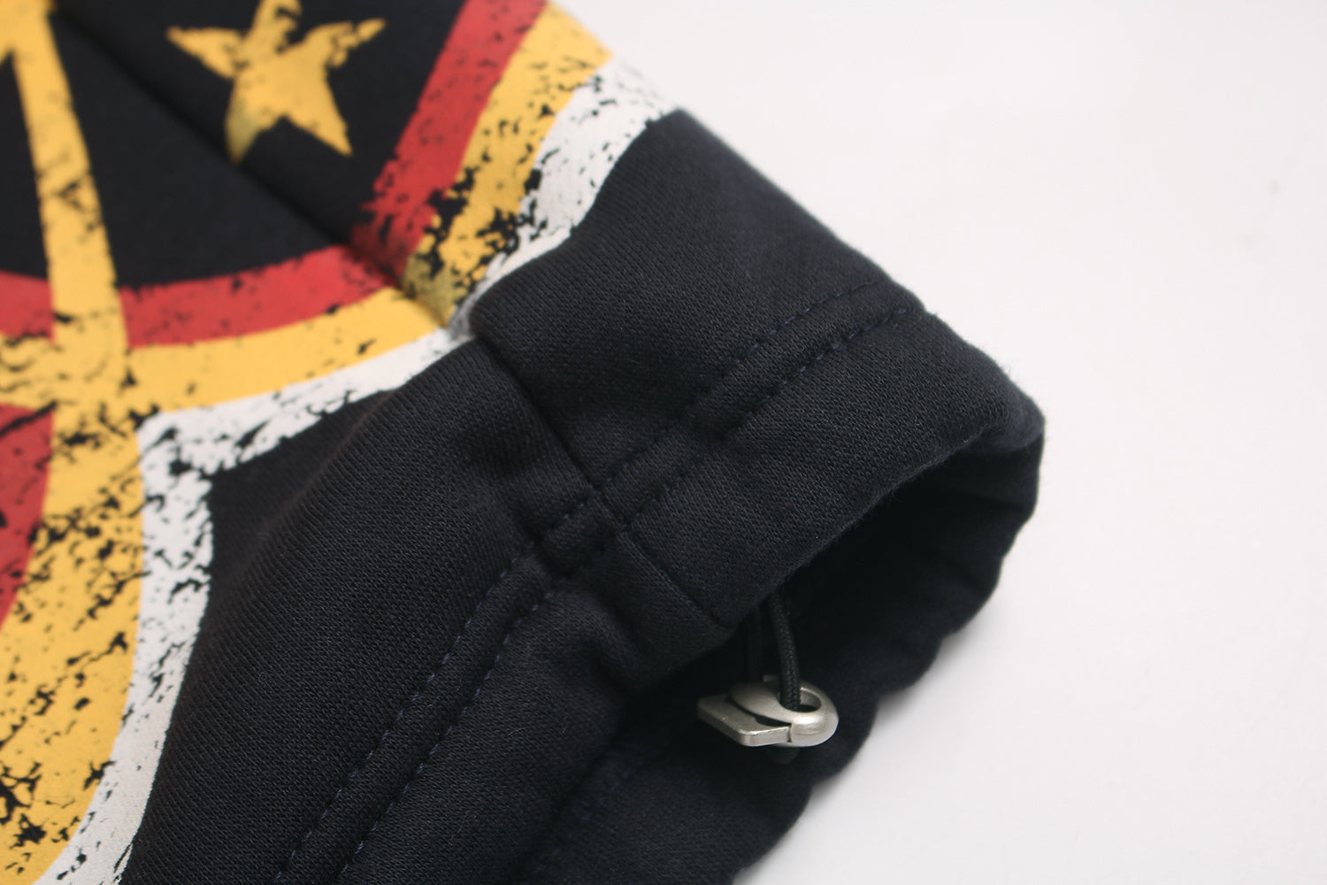 Fleece-Lined Wide-Leg Sweatpants | Distressed Sports Letter Print