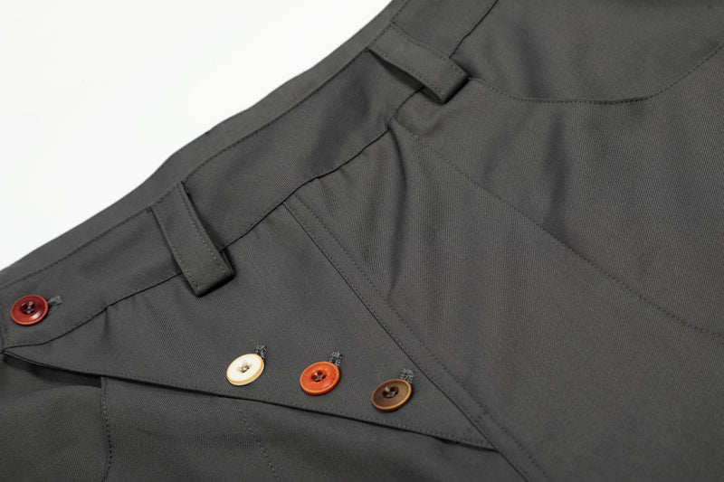 Omirad Multi-Button Utility Wide-Leg Pants | Modern Fit