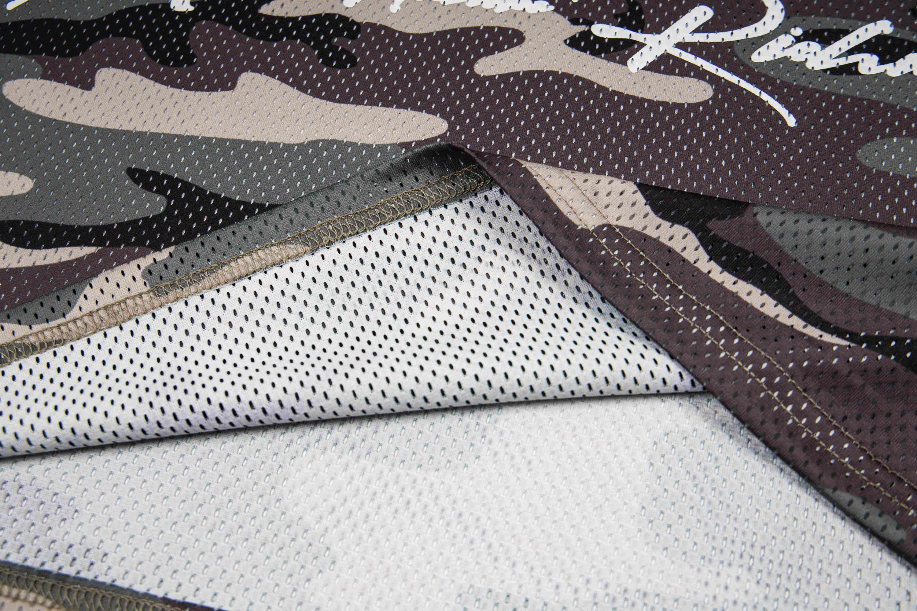 Camo Mesh Football Jersey Tee | Oversized Streetwear