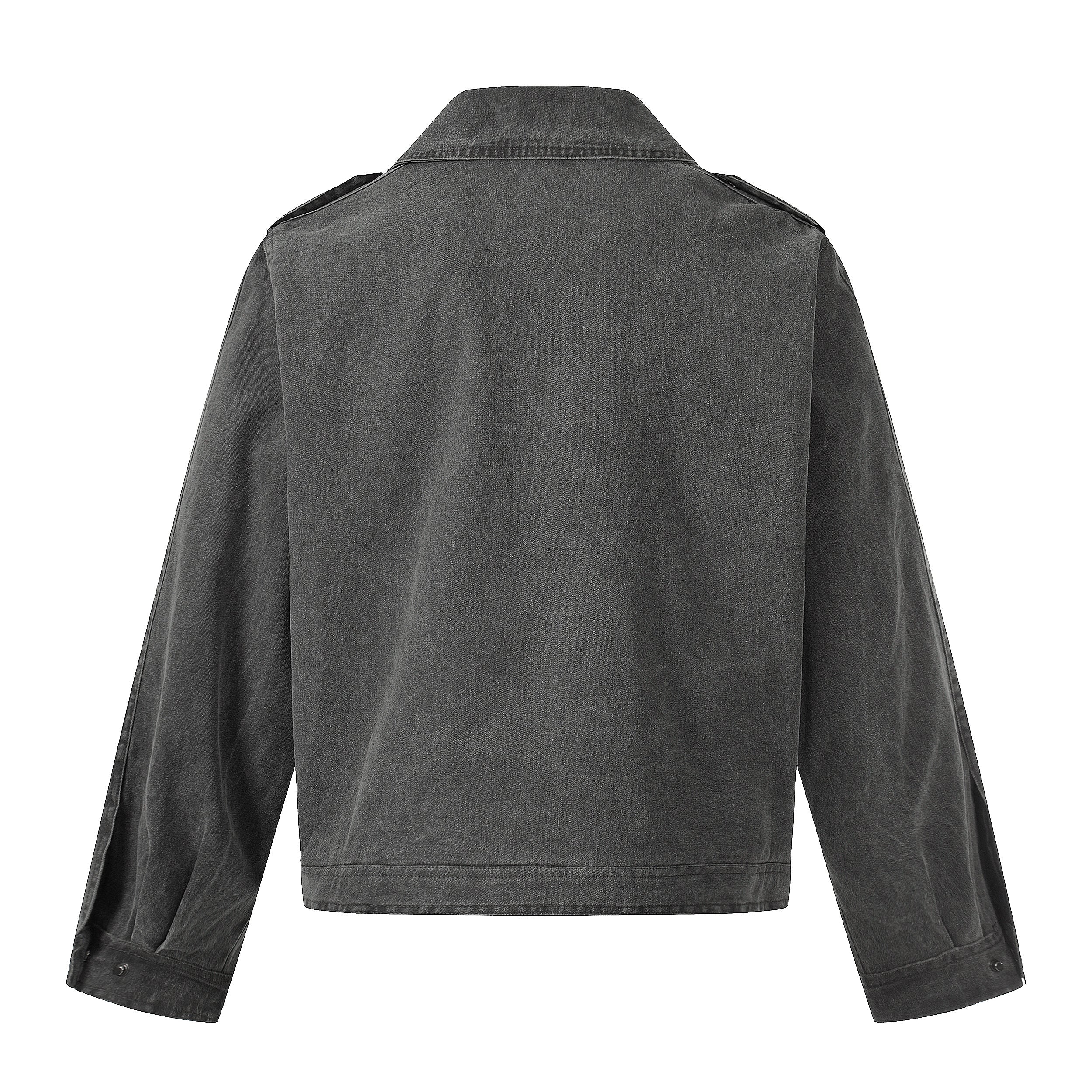 Omirad Vintage Cross Patch Denim Jacket | Washed Cotton