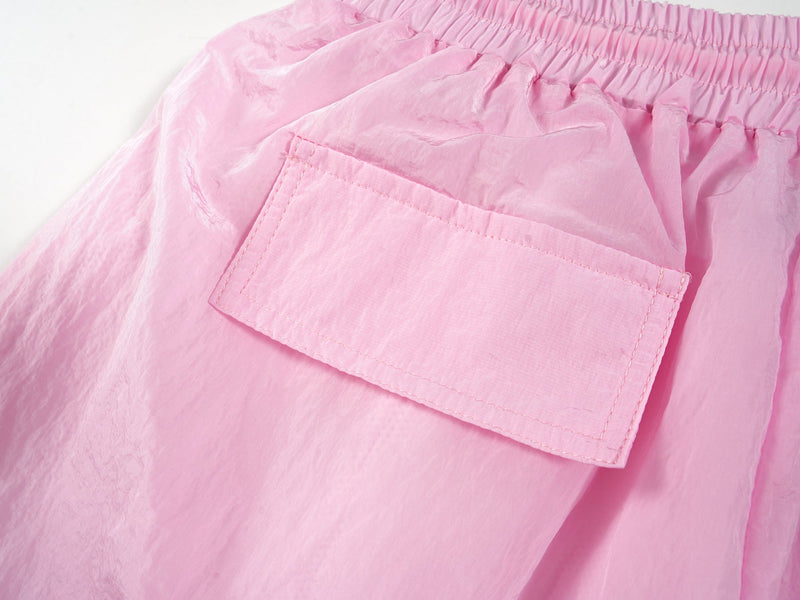Omirad Sheer Nylon Wide-Leg Track Pants | Translucent Street Style